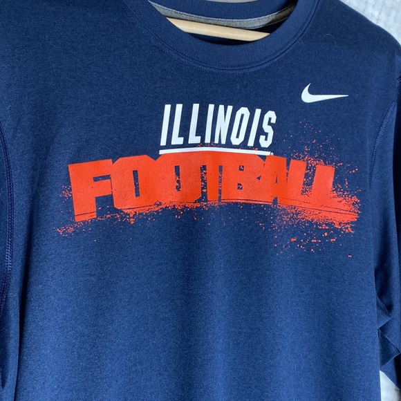 Illinois Football Nike dri-fit tee T shirt - Picture 2 of 5